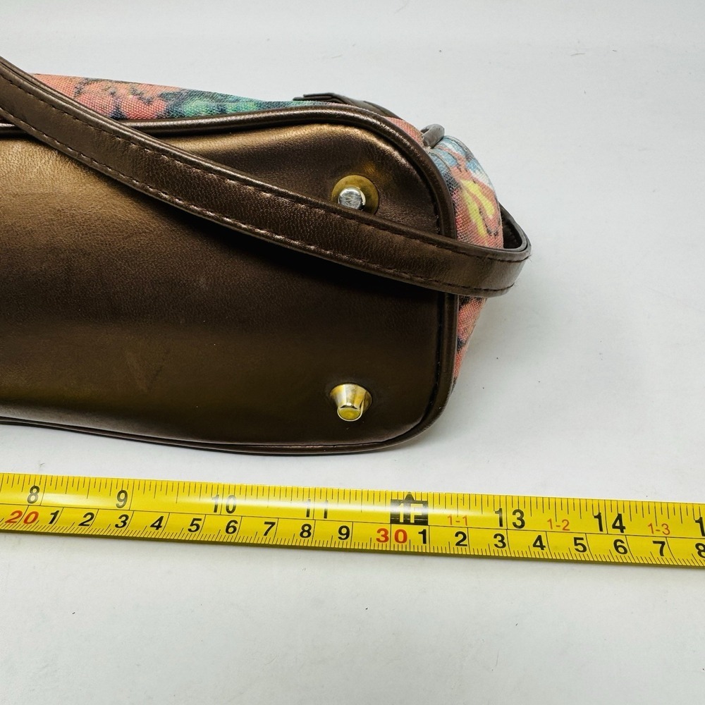 Vintage Prezzo Boho Multicolor Beaded Bling Fabric Shoulder Handbag Brown Beige - Picture 12 of 13
